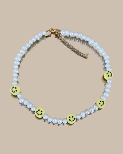 Doğal İncili Smile Choker BPHEKOL0038